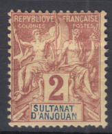 Anjouan 1892 Yvert#2 Mint Hinged - Neufs