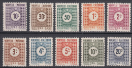 New Caledonia Nouvelle Caledonie 1948 Timbres-taxe Mi#32-41 Mint Hinged - Ungebraucht