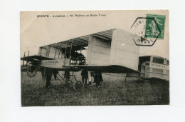 !!! MEETING DE BETHENY DE 1909, CPA DU BIPLAN DE M PAULHAN, CACHET SPECIAL - Luchtvaart