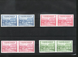 Olympics 1948 Vignetens Set Of 4 Pairs IMPERF Proofs Of USA - Sommer 1948: London