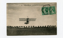 !!! MEETING DE BETHENY DE 1909, CPA DE "LA DEMOISELLE" AVION DE SANTOS DUMONT, CACHET SPECIAL - Luchtvaart