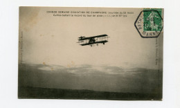 !!! MEETING DE BETHENY DE 1909, CPA DE CURTISS BATTANT LE RECORD DU TOUR DE PISTE, CACHET SPECIAL - Aviación