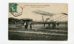 !!! MEETING DE BETHENY DE 1909, CPA DE FARMAN SE PREPARANT A PARTIR, CACHET SPECIAL - Luftfahrt
