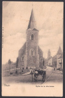 +++ CPA - THUIN - Eglise De La Ville Basse - Attelage Cheval - 1909  // - Thuin