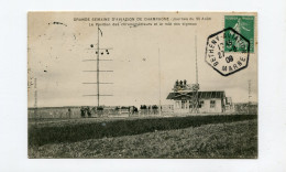 !!! MEETING DE BETHENY DE 1909, CPA DU PAVILLON DES CHRONOMETREURS, CACHET SPECIAL - Aviación