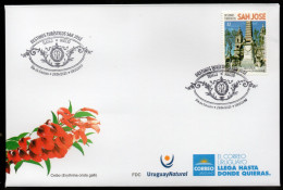 URUGUAY 2023 (Tourism, San Jose, Cathedrals, Catholicism, Religions, Sculptures, Lions, Theaters, Macció) - 1 FDC - Autres & Non Classés