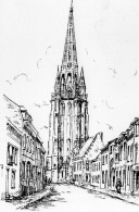 STEENVOORDE - L'Eglise - Illustrateur Luc Ameel - Steenvoorde