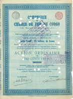 Titre De 1889 - Compagnie Du Chemin De Fer Du Congo - De Matadi à Stanley Pool -  N° 20135 - - Chemin De Fer & Tramway