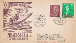 Spain - 1959 XXIII Descenso Del Sella - Ribadesella Illustrated Cover Pictorial Postmark - Otros & Sin Clasificación