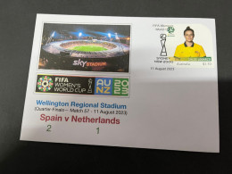 12-8-2023 (2 T 17) FIFA Women's Football World Cup Match 57 ($1.10 Football Stamp) Spain (2) V Netherlands (1) - Sonstige & Ohne Zuordnung