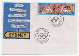 FRANCE - Env. Artisanale Illustrée Par Photocopie - 0,46E X2 J.O De Sydney - Premier Jour Arcueil 9/09/2000 - 2000-2009