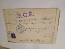 LETTERA A.C.S. VIAGGIATA CON 1 LIRA POSTA AEREA 1944 - Marcofilie (Luchtvaart)