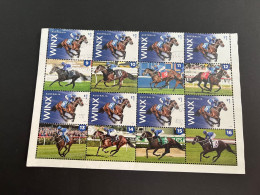 12-8-2023 (stamp) Australia - Block Of 8 WINX Horse Cancelled Personalised Stamps - Fogli Completi