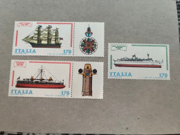 12-8-2023 (stamp) Italy - Ships (mint X 3) - Otros (Mar)