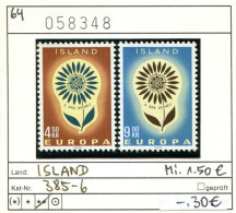 Island 1964 - Iceland 1964 - Islande 1964 - Michel 385-386 - ** Mnh Neuf Postfris - Nuevos