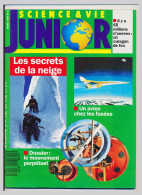 Revue SCIENCE & VIE JUNIOR N° 2 Mars 1989 Les Secrets De La Neige   Un Avion Chez Les Fusées   Le Mouvement Perpétuel* - Ciencia