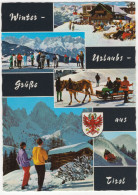 Winter-Urlaubs-Grüße Aus Tirol - (Österreich, Austria) - Pferdeschlitten, Bobrennen, Ski - Kirchberg - Kirchberg