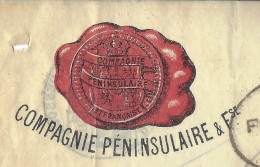 1903 ENTETE LETTRE De CHANGE CIE PENINSULAIRE & Française NAVIGATION ENTREPRISES COLONIALES VIN ALCOOL  Neuilly Paris - 1900 – 1949