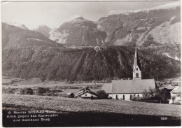 St Martin SCHWAZ Tirol - Blick Gegen Das Karwendel Und Gasthaus 'Burg' - (Österreich, Austria) - 1966 - Schwaz