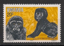 RWANDA - 1983 - N°Yv. 1117 - Gorille / Gorilla - Neuf Luxe ** / MNH / Postfrisch - Ungebraucht