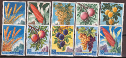 Agricoltura - Frutta E Prodotti Agricoli - San Marino 1958 UnN°158 10v Cpl Set MNH/** - Agriculture