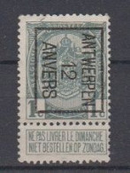 BELGIË - PREO - Nr 20 B  - ANVERS "12" ANTWERPEN- (*) - Typo Precancels 1906-12 (Coat Of Arms)