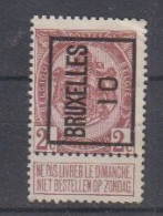 BELGIË - PREO - Nr 15 A  - BRUXELLES "10" - (*) - Typos 1906-12 (Armoiries)