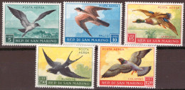 Tematica Uccelli San Marino 1959 Posta Aerea UnN*A122/A126 5v Cpl Set MNH/** - Mouettes
