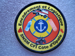 ECUSSON SNSM SAUVETEURS EN MER LE C.F.I DE COTE D'OPALE SUR SCRATCH  80MM - Feuerwehr