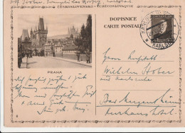 Tschechoslowakei Ganzsache 1933 Mit Ansicht Praha - Postales