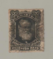 BRASILE:  1878/79  PEDRO  II° -  200 R. NERO  US. -  YV/TELL. 42 - Usados