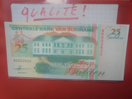 SURINAM 25 GULDEN 1991 Peu Circuler Presque Neuf (B.30) - Surinam