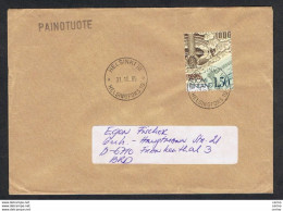 FINLAND: 1985 COVERT WITH 1 M.50 BANK TICKET (928) - TO GERMANY - Cartas & Documentos