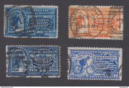 US 4 Special Delivery Stamps Including SC# E1 - Express & Recomendados