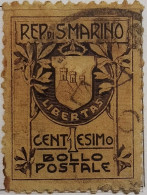 5013- SAN MARINO 1907 1 CENTS USATO - USED - Usados