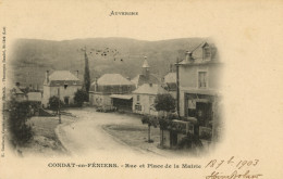 Delcampe - CONDAT-en-FENIERS - Rue Et Place De La Mairie - Carte Précurseur Datée 1903 - TBE - Condat