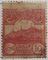 5018- SAN MARINO 1903 VEDUTE 10c - VIEWS 10c USATO - USED - Gebraucht