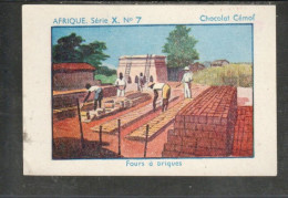 Chromo Afrique Occidentale  Fours à Briques Chocolat CEMOI  Bien 75 X 50 Mm  Colonies Françaises - Andere & Zonder Classificatie