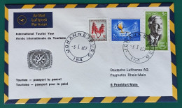 (ENV)(LUF2) 1967 Lettre Letter LUFTHANSA JOHANNESBURG FRANKFURT South Africa Germany - Usados