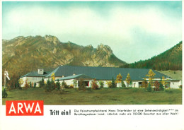 BISCHOFSWIESEN B Berchtesgaden ~1965 Reklame-Ansichtskarte " ARWA Hans Thierfelder Strumpfwirkerei " Vormals In Chemnitz - Bischofswiesen