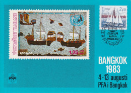 Sonderkarte  "Pfa I Bangkok"  Stockholm       1983 - Briefe U. Dokumente