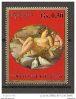 PARAGUAY - 1970 ANNIBALE CARRACCI Venere E Cupido (Galleria Estense, Modena) Nuovo** MNH - Mitología