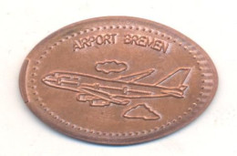 Souvenir Jeton Token Germany-Deutschland Bremen Airport - Monedas Elongadas (elongated Coins)