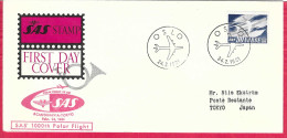 NORGE - 1000th FIRST POLAR FLIGHT SAS FROM OSLO TO TOKYO*24.2.1961* ON OFFICIAL COVER F.D.C. - Brieven En Documenten