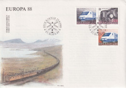 FDC  "Europa Cept - Eisenbahn Motive"         1988 - Briefe U. Dokumente