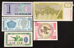 Albania Slovenia Venezuela Austria Singapore 9 Banconote   LOTTO 4705 - Albanië