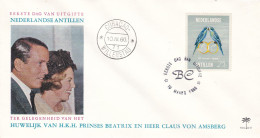 Netherlands Antilles / Curacao - 1966 Royal Wedding Illustrated / Advertising FDC - Curaçao, Nederlandse Antillen, Aruba