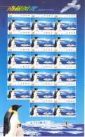 China 2002-15(3-1) Antaric Landscape Stamps Penguin Full Sheet - Pingouins & Manchots