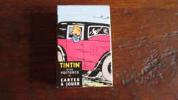 TINTIN  JEU DE  CARTE A JOUER TINTIN ET LES VOITURES  HERGE - Tintin