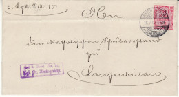 POLAND / GERMAN ANNEXATION 1902  LETTER  SENT FROM DZIERŻONIÓW / REICHENBACH / TO BIELAWA / LANGENBIELAU / - Brieven En Documenten